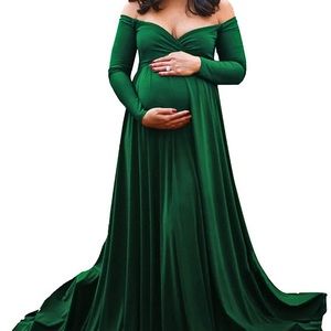 Maternity Off Shoulders Gown for Baby Shower